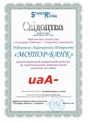 Кредитний рейтинг підтверджено Кредитний рейтинг підтверджено